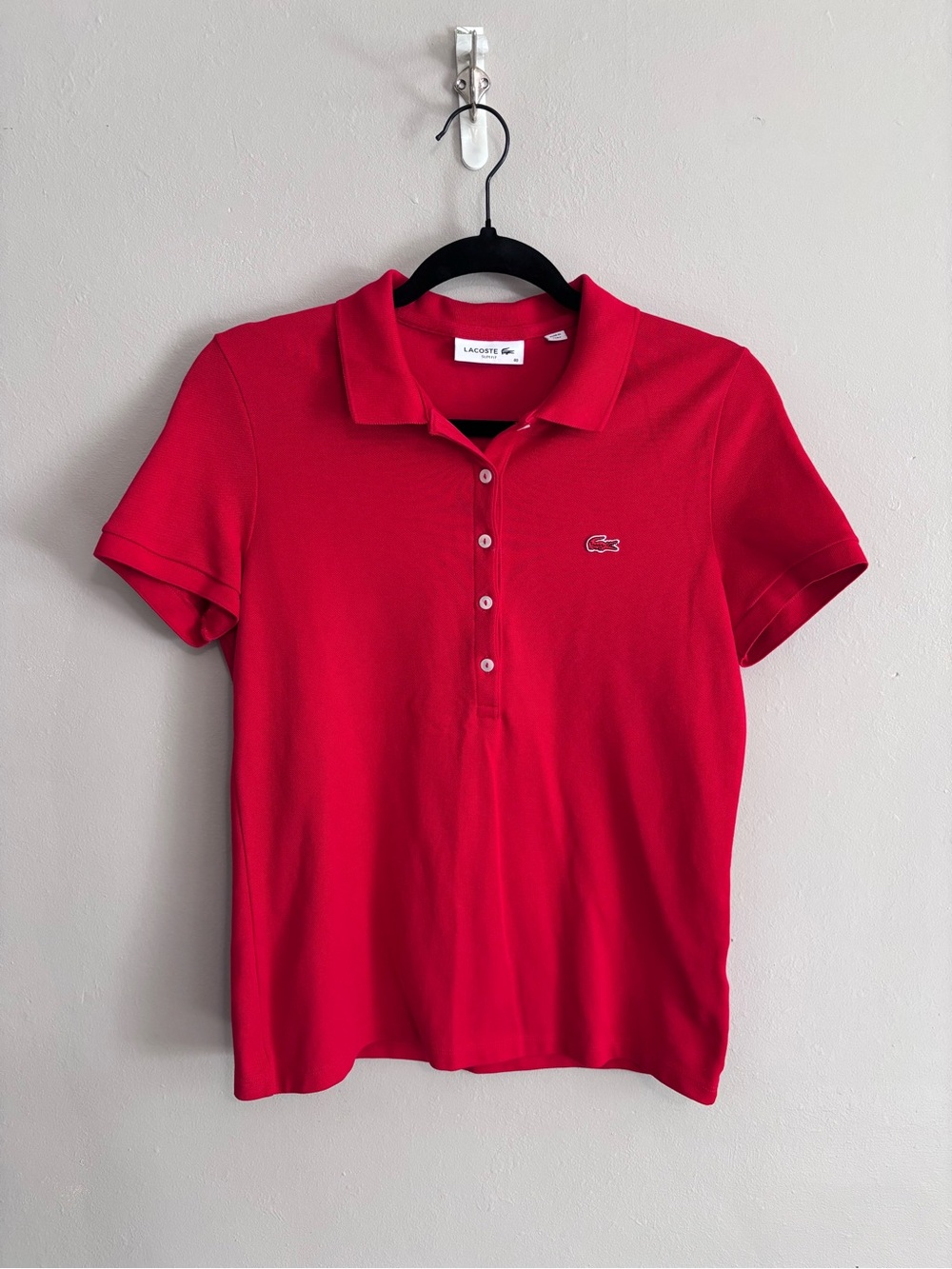 Lacoste Women's Bright Red Short Sleeve Polo